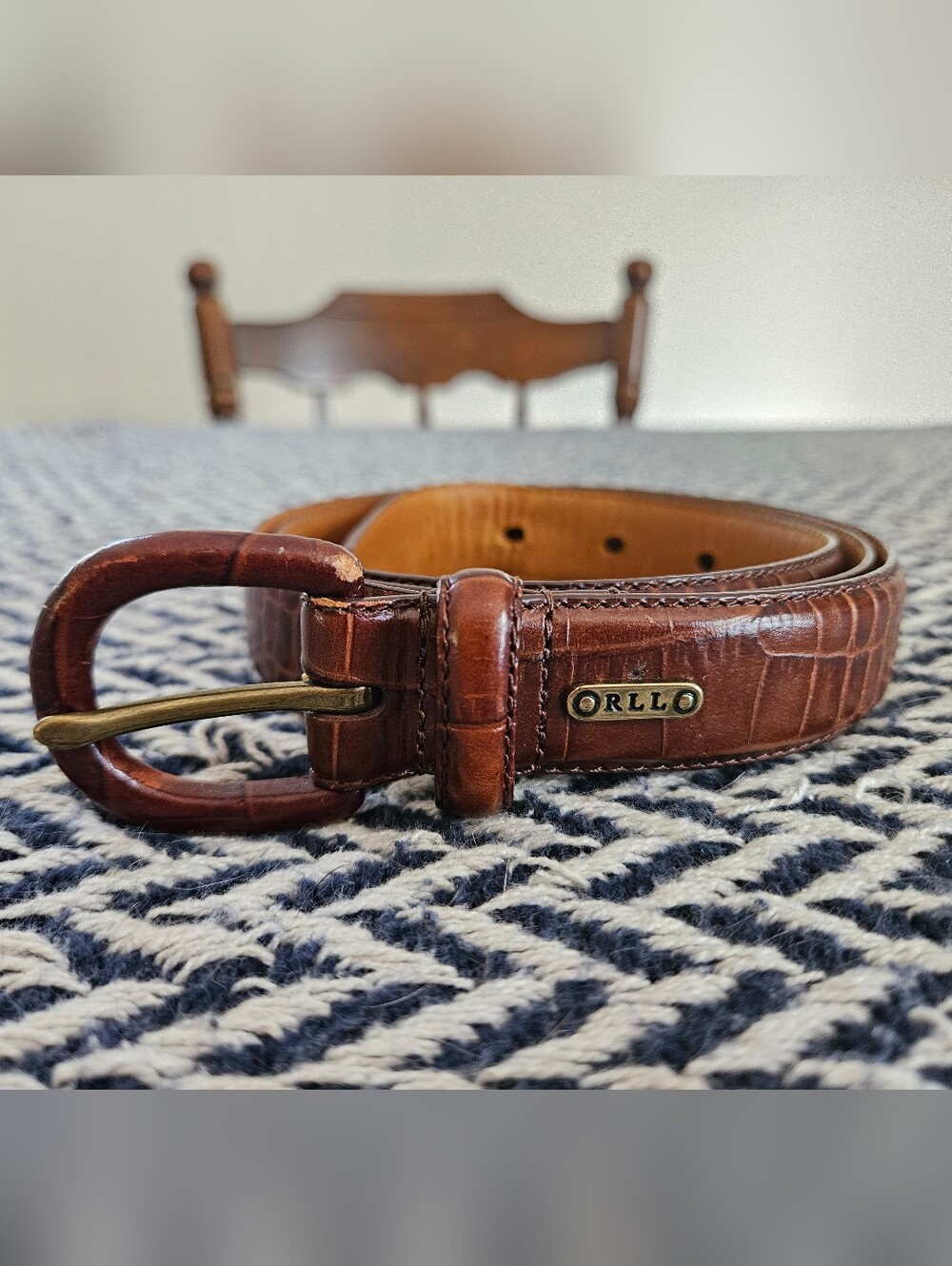 EUC Lauren Ralph Lauren Genuine Italian Cow Leather Brown Belt: Size XL